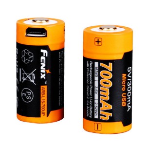 Аккумулятор 16340 Fenix 700 UP mAh Li-ion разъемом для USB, арт. ARB-L16-700UP [FENIX]